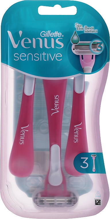 Gillette Venus Sensitive - Maszynki jednorazowe dla kobiet, 3 szt. — Zdjęcie N1