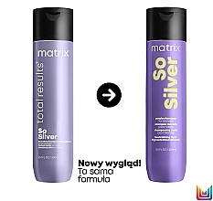 Szampon neutralizujący niechciany żółty odcień włosów - Matrix Total Results Color Obsessed So Silver Shampoo — Zdjęcie N2