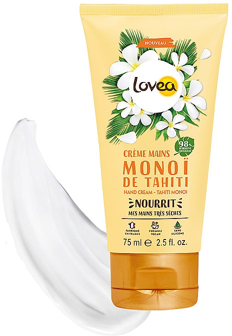 Krem do rąk Monoi - Lovea Hand Cream Tahiti Monoi  — Zdjęcie N2