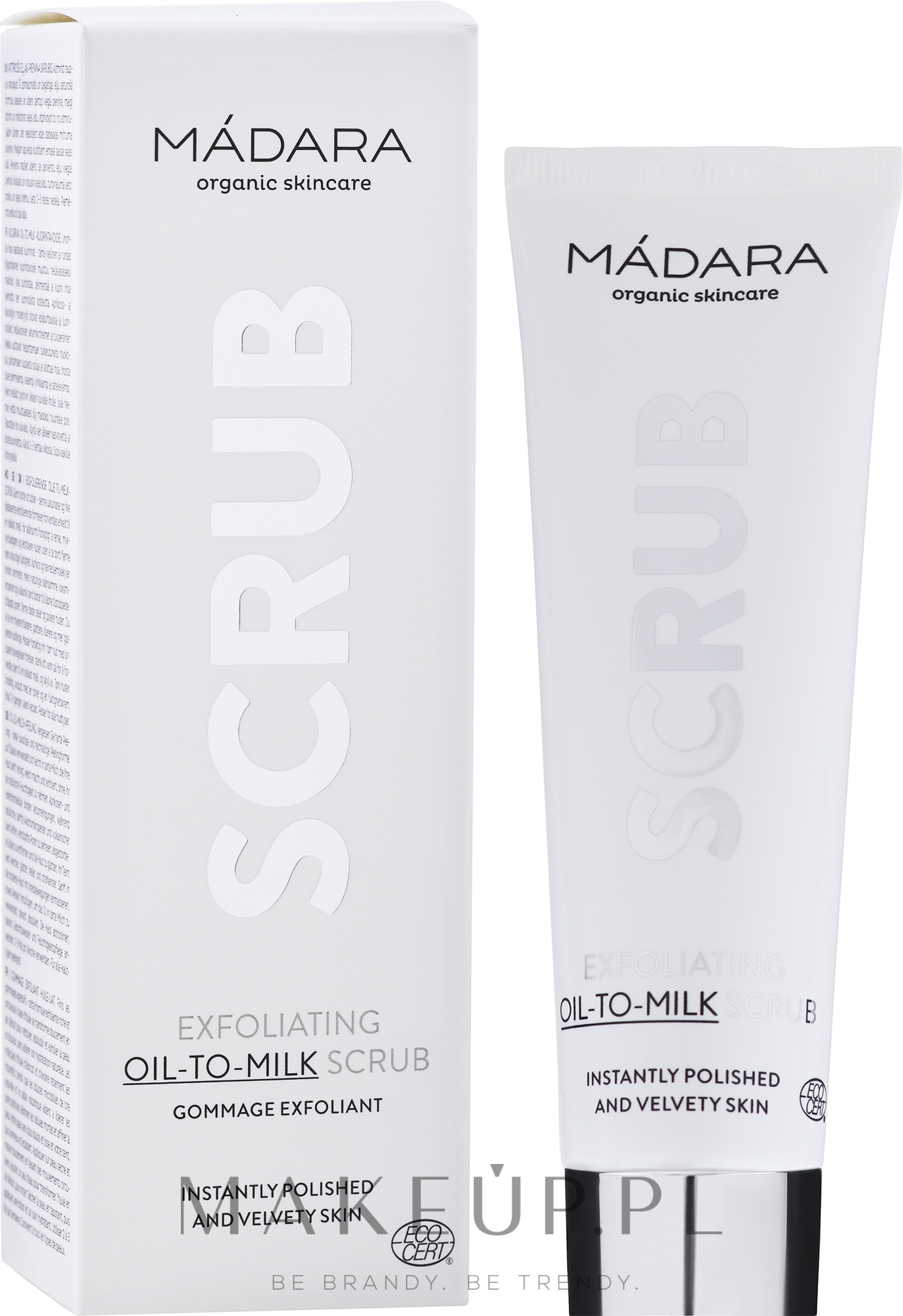 Złuszczający scrub olejek-mleczko do twarzy - Mádara Cosmetics Exfoliating Scrub Oil-To-Milk — Zdjęcie 60 ml