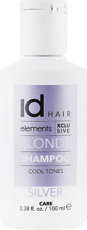 Szampon do włosów rozjaśnianych i blond - idHair Elements XCLS Blonde Silver Shampoo — Zdjęcie N3