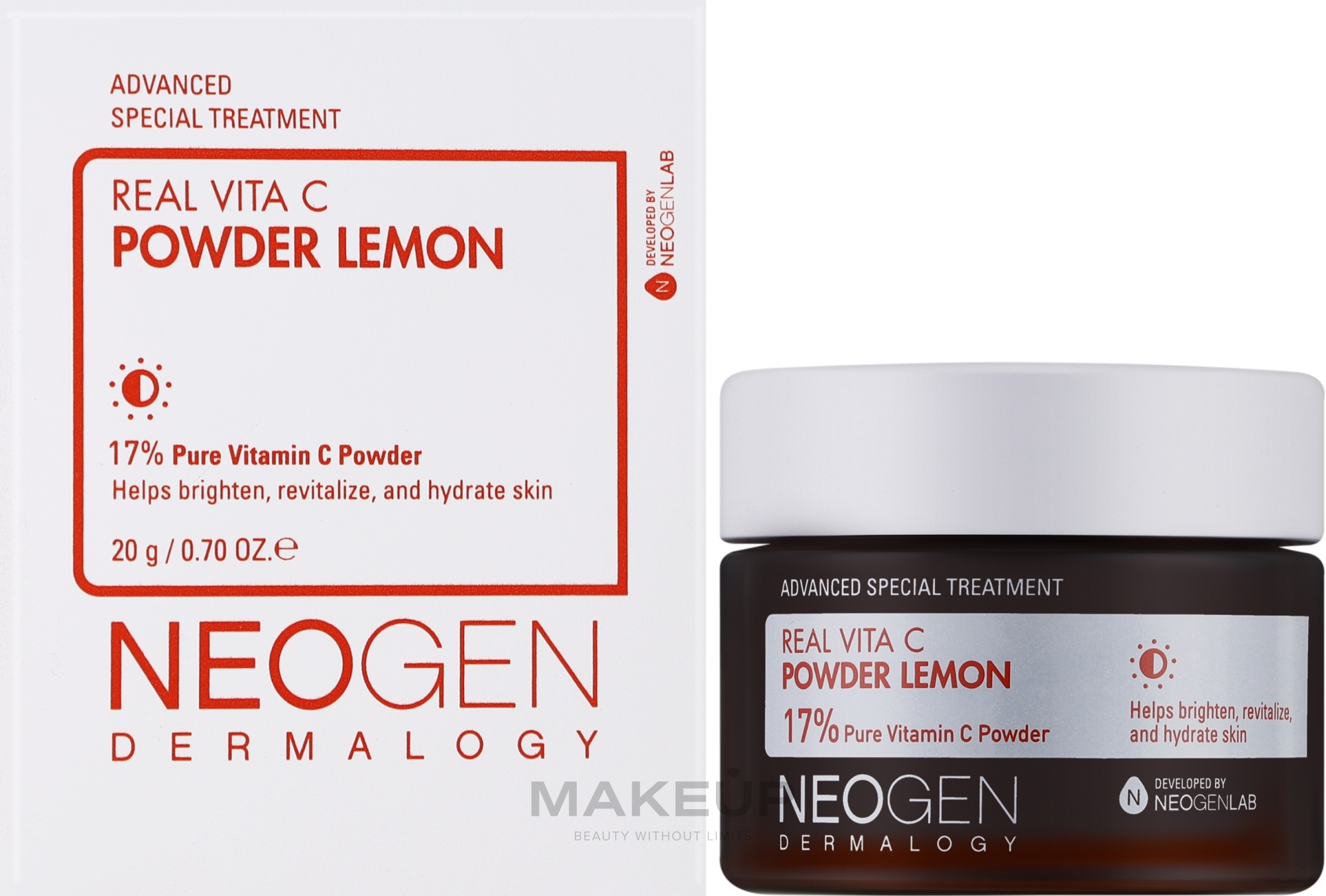 Rozświetlający puder do twarzy z witaminą C - Neogen Dermalogy Real Vita C Powder Lemon — Zdjęcie 20 g