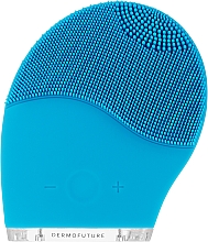 Soniczna szczoteczka do oczyszczania twarzy, niebieska - DermoFuture Sonic Facial Cleansing Brush — Zdjęcie N2
