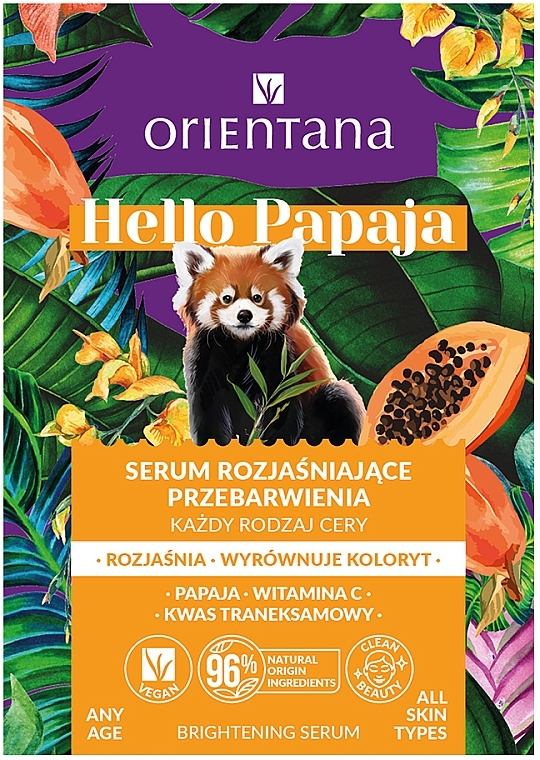 Rozjaśniające serum do twarzy z witaminą C i kwasem traneksamowym - Orientana Hello Papaja — Zdjęcie N2