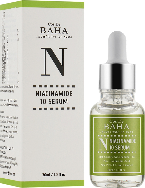 Serum do twarzy z niacynamidem i cynkiem - Cos De BAHA Niacinamide Serum with Zinc — Zdjęcie N2