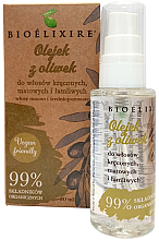 Kup Olejek z oliwek do włosów kręconych, matowych i łamliwych - Bioelixire 