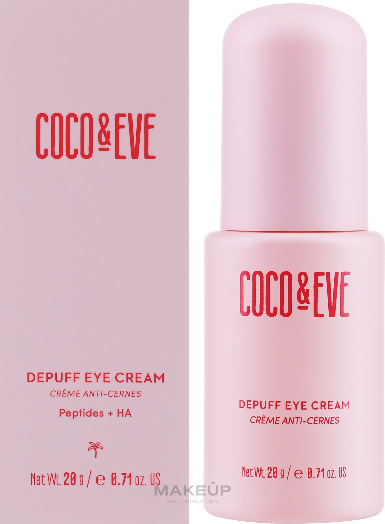 Krem pod oczy - Coco & Eve Depuff Eye Cream  — Zdjęcie 20 g