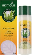 Kup Przeciwzmarszczkowy i odmładzający krem do twarzy z bioaloesem SPF 30 - Biotique Aloe Vera Face Sun Lotion