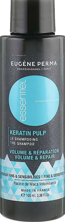 Szampon zwiększający objętość włosów cienkich i zniszczonych - Eugene Perma Essentiel Keratin Pulp Control Volume&Repair