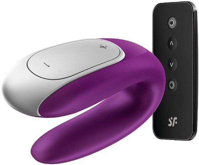 Wibrator podwójny, fioletowy - Satisfyer Double Fun Partner Vibrator Violet — Zdjęcie N1