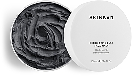 Chłonna maska ​​do twarzy z czarną glinką i węglem bambusowym - SKINBAR Black Clay & Bamboo Powder Face Mask — Zdjęcie N1