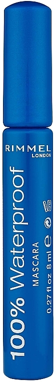 Wodoodporny tusz do rzęs - Rimmel 100% Waterproof Mascara — Zdjęcie N1