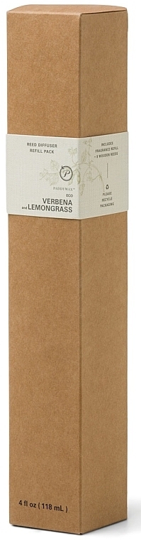 Wypełniacz dyfuzora zapachu werbeny i trawy cytrynowej - Paddywax Eco Green Diffuser Refill + Reeds Verbena & Lemongrass — Zdjęcie N1