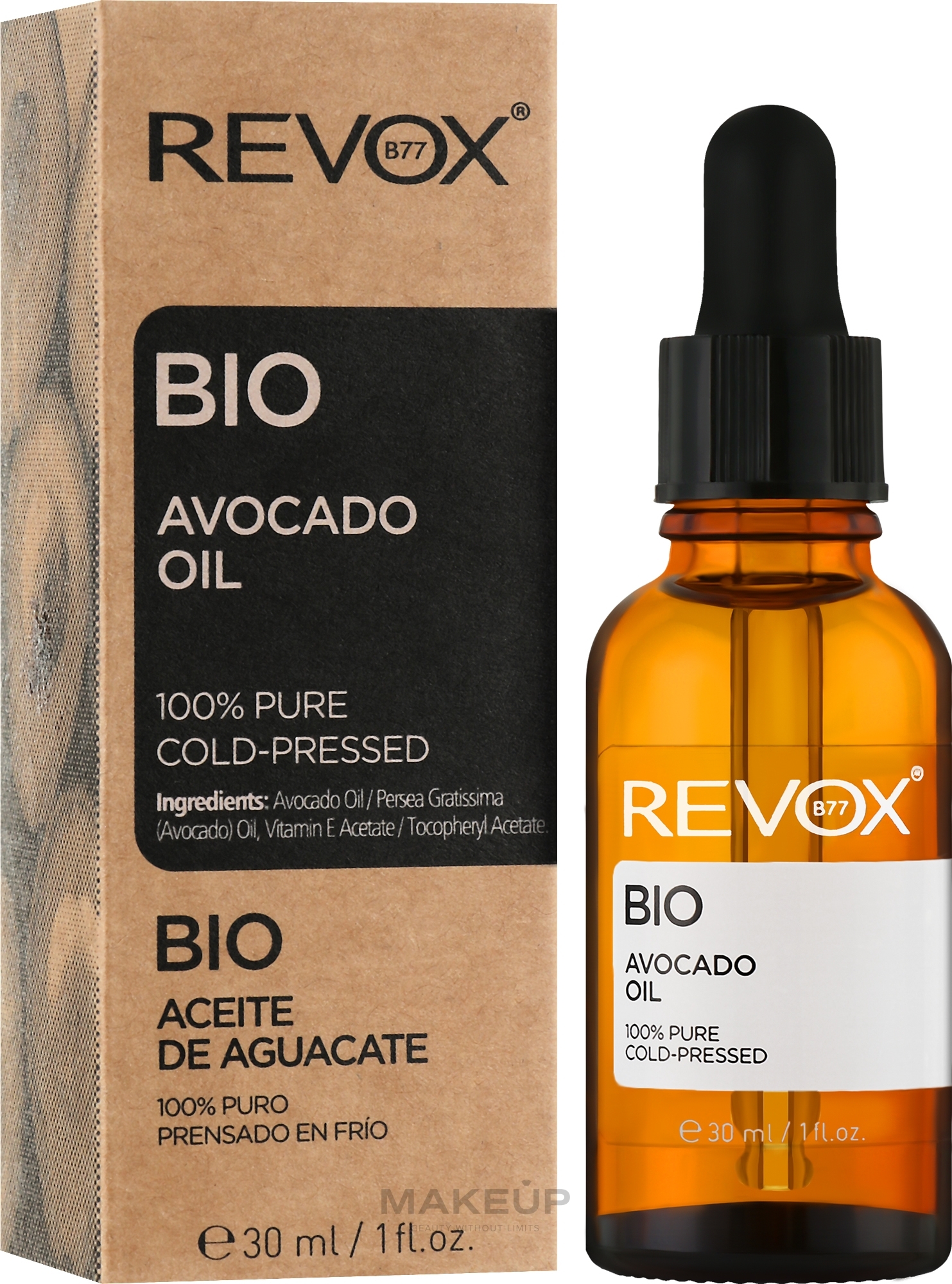 WYPRZEDAŻ Olej awokado - Revox Bio Avocado Oil 100% Pure * — Zdjęcie 30 ml
