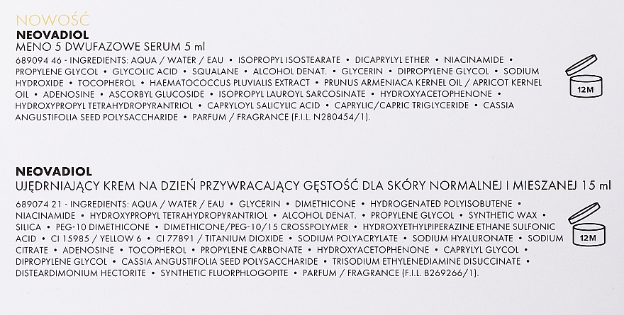 PREZENT! Zestaw miniproduktów w kosmetyczce - Vichy Neovadiol (ser/5ml + f/cr/15ml) — Zdjęcie N3