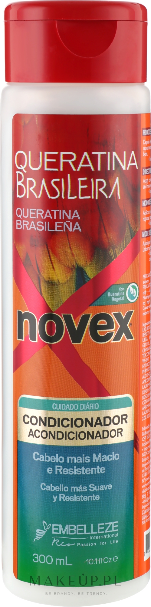 Odżywka do włosów pozbawionych blasku - Novex Brazilian Keratin Conditioner — Zdjęcie 300 ml
