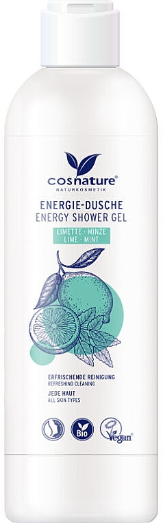 Orzeźwiający żel pod prysznic limonka i mięta - Cosnature Shower Gel Energy Mint & Lime — Zdjęcie N2