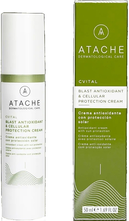 Krem antyoksydacyjny z ochroną przeciwsłoneczną - Atache C Vital Blast Antioxidant & Cellular Protection Cream — Zdjęcie N1