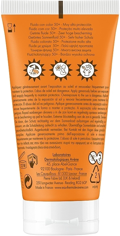 Przeciwsłoneczny fluid koloryzujący SPF 50+ - Avène Sun Care Tinted Fluid — Zdjęcie N2