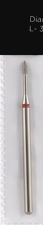 Frez diamentowy, kropla, 3,5 mm, czerwony - Head The Beauty Tools — Zdjęcie N1