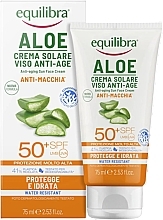 Kup Filtr przeciwsłoneczny do twarzy - Equilibra Aloe Anti-Aging Sun Face Cream SPF 50+