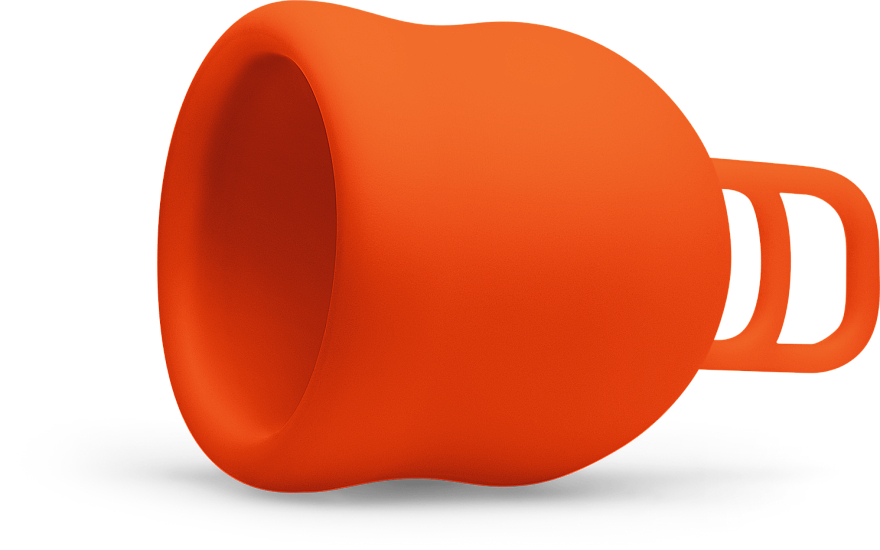 Uniwersalny kubeczek menstruacyjny XL, pomarańczowy - Merula Cup XL Fox — Zdjęcie N3