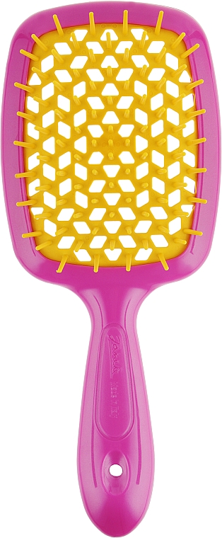 Szczotka do włosów, różowo-żółta - Janeke Superbrush