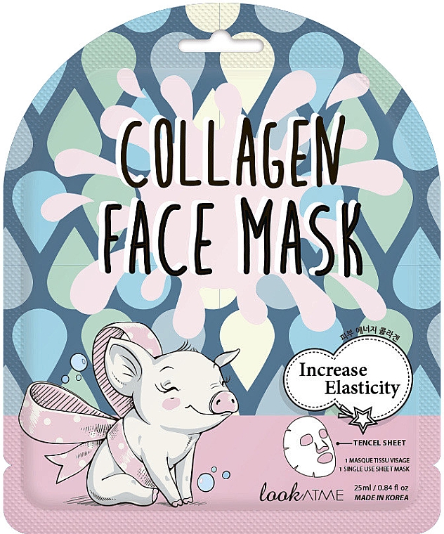 Maska w płachcie do twarzy z kolagenem - Look At Me Collagen Face Mask — Zdjęcie N1