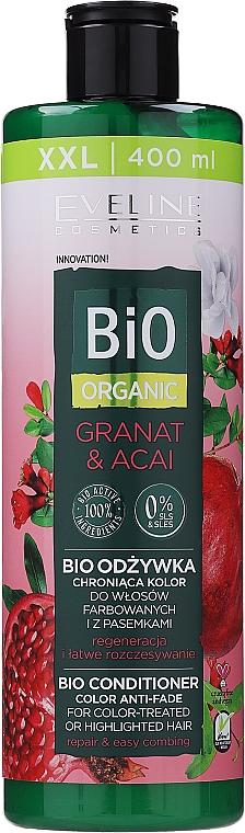 Odżywka chroniąca kolor włosów - Eveline Cosmetics Bio Organic Pomegranate & Acai Color Anti-Fade Conditioner — Zdjęcie N1