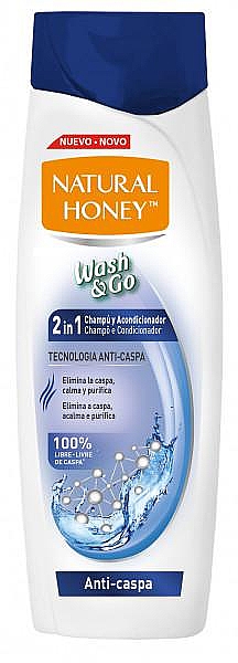 Szampon przeciwłupieżowy 2 w 1 - Natural Honey Wash & Go 2 in 1 Shampoo & Conditioner — Zdjęcie N1