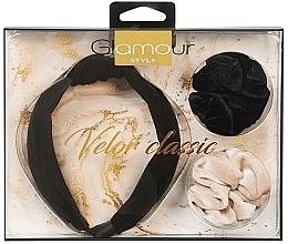 Zestaw akcesoriów do włosów - Glamour Style Velour Classic — Zdjęcie N1