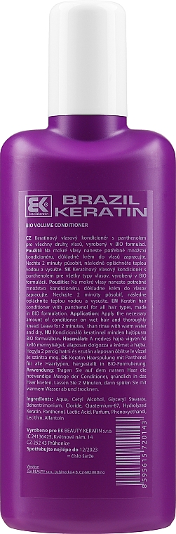 Zestaw - Brazil Keratin Bio Volume (shm 300 ml + cond 300 ml + serum 100 ml) — Zdjęcie N3