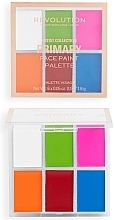 Farby do malowania twarzy - Makeup Revolution Artist Collection Primary Face Paint Palette — Zdjęcie N2
