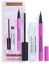 Zestaw, 2 produkty - Makeup Revolution Eye & Brow Icons Gift Set — Zdjęcie N1