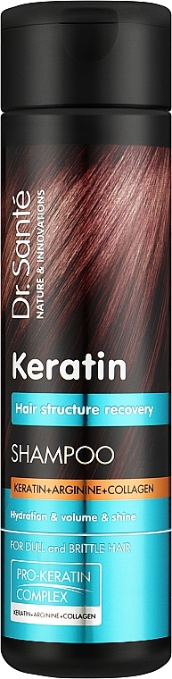 Szampon do włosów matowych i łamliwych - Dr Sante Keratin Shampoo — Zdjęcie N1