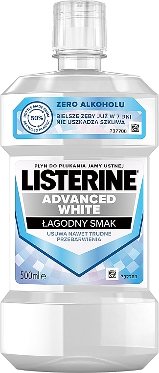 Wybielający płyn do płukania jamy ustnej - Listerine Advanced White — Zdjęcie N1