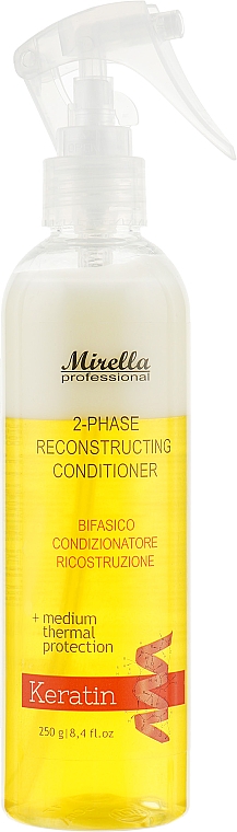 Dwufazowa odżywka do włosów zniszczonych z termoochroną - Mirella Hair 2-phase Conditioner — Zdjęcie N2
