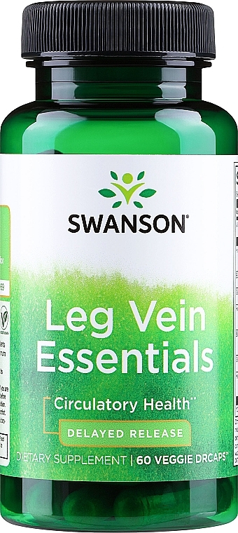 Kapsułki dla zdrowych żył nóg - Swanson Leg Vein Essentials Delayed-Release — Zdjęcie N1
