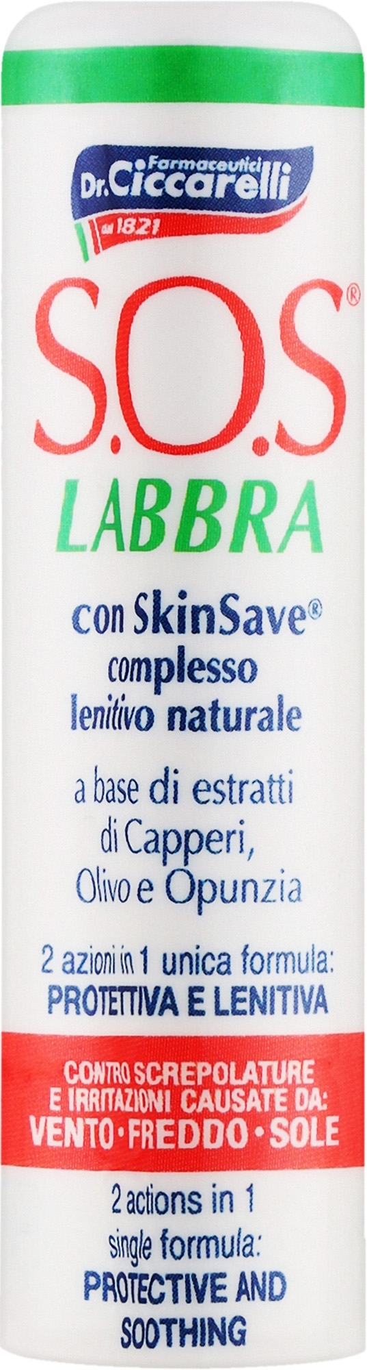 Balsam do ust - Dr. Ciccarelli S.O.S. Labbra Protective & Soothing Lip Balm — Zdjęcie 5.5 ml