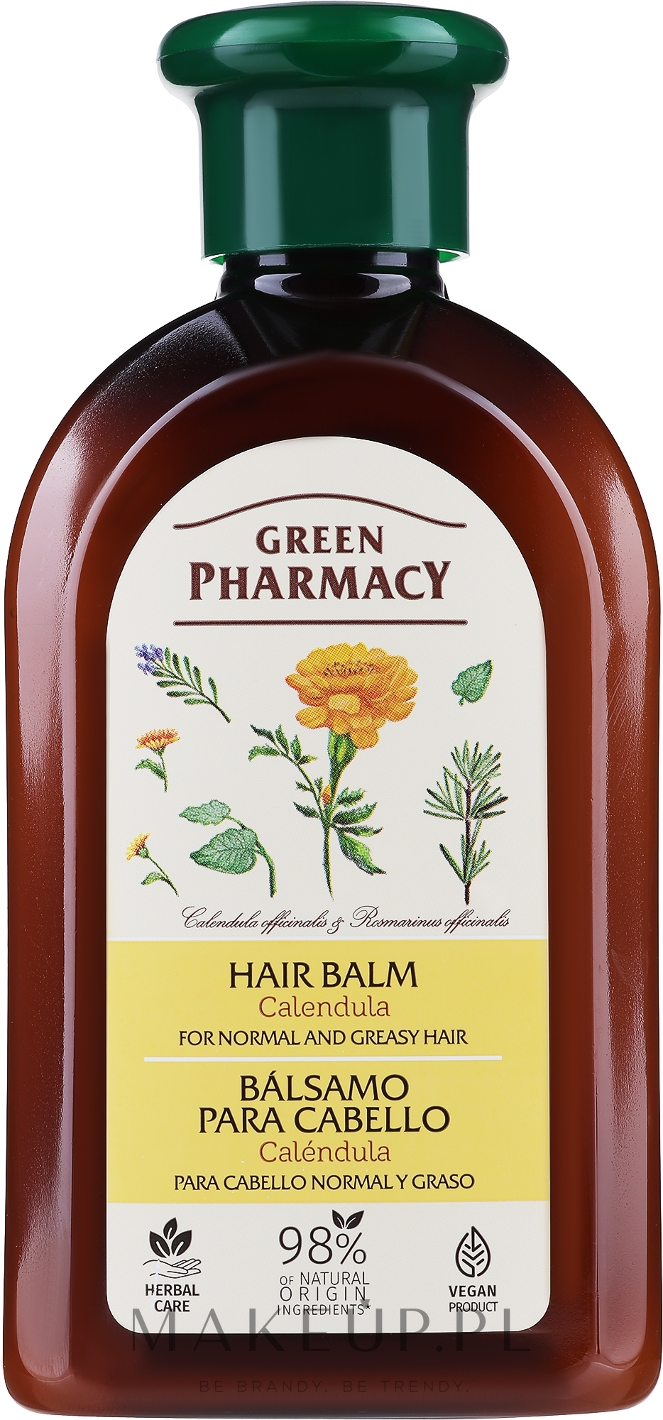 Balsam do włosów przetłuszczających się Nagietek lekarski i olejek rozmarynowy - Green Pharmacy — Zdjęcie 300 ml