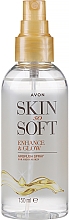 Kup Rozświetlający olejek opalający w sprayu - Avon Skin So Soft Enhance&Glow Airbrush Spray