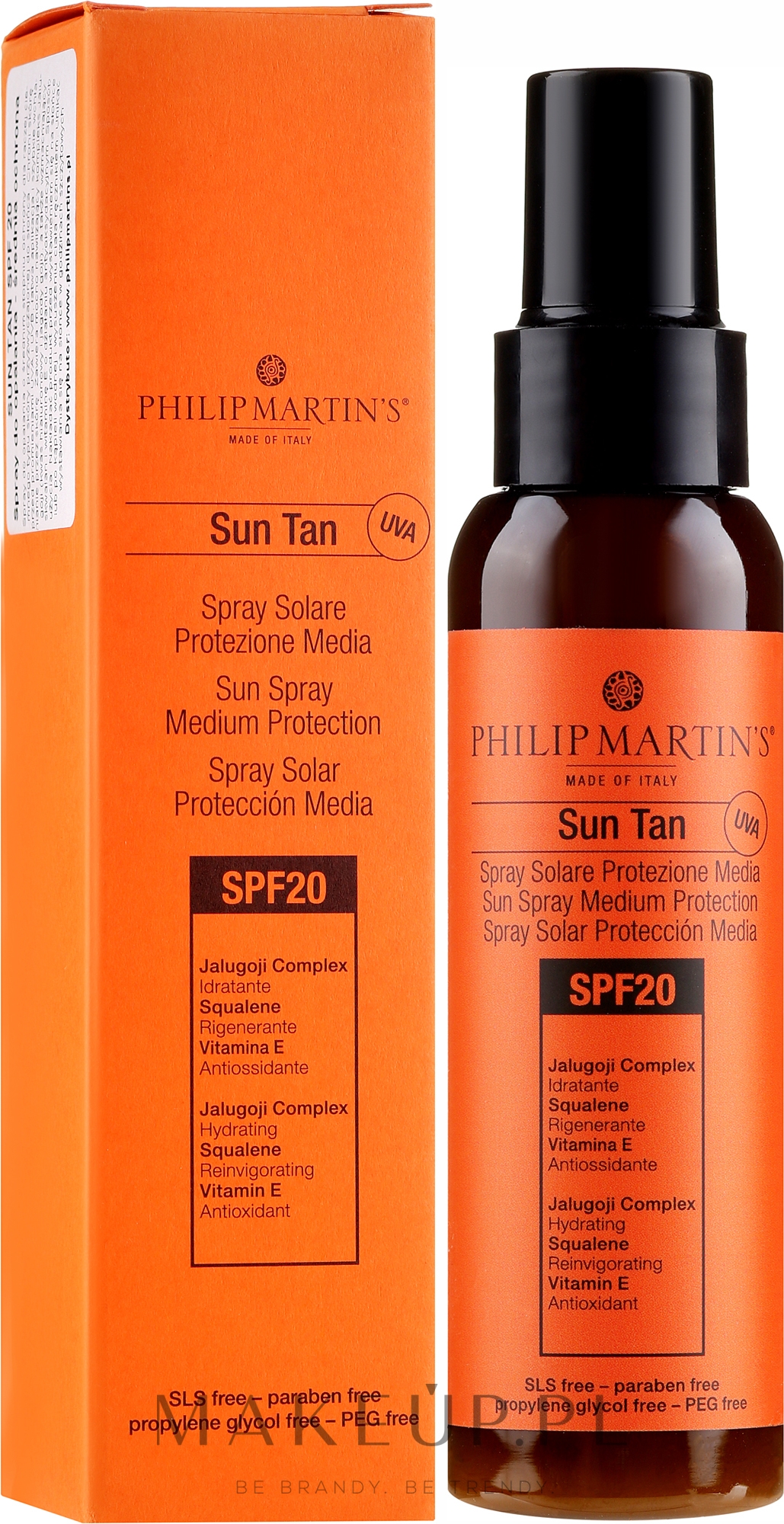 Przeciwsłoneczny krem do ciała w sprayu - Philip Martin's Sun Tan SPF 20  — Zdjęcie 100 ml