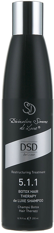 Regenerujący szampon Stal i jedwab De Lux N 5.1.1 - Simone DSD de Luxe Botox Hair Therapy de Luxe Shampoo