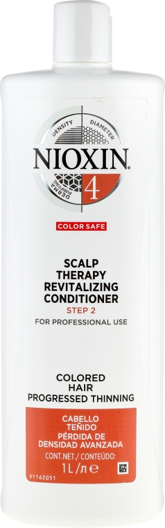 Odżywka do skóry głowy i progresywnie przerzedzających się włosów farbowanych - Nioxin '4' Scalp Therapy Revitalising Conditioner Step 2 — Zdjęcie N2
