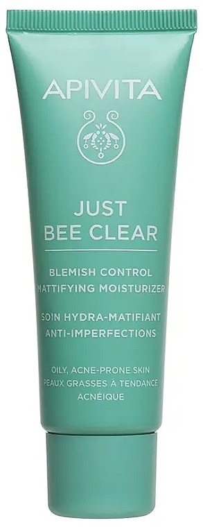 Matujący krem nawilżający do skóry z problemami - Apivita Just Bee Clear Blemish Control Mattifying Moisturizer — Zdjęcie N1