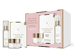 Zestaw - ErthSkin London Pro-Glow Hydration Plumper Set (serum/60ml + cr/50ml + mask/3pcs) — Zdjęcie N1