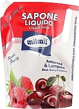 Mydło w płynie do rąk - Mil Mil Liquid Soap Black Cherry + Raspberry (wymienny wkład) — Zdjęcie N1