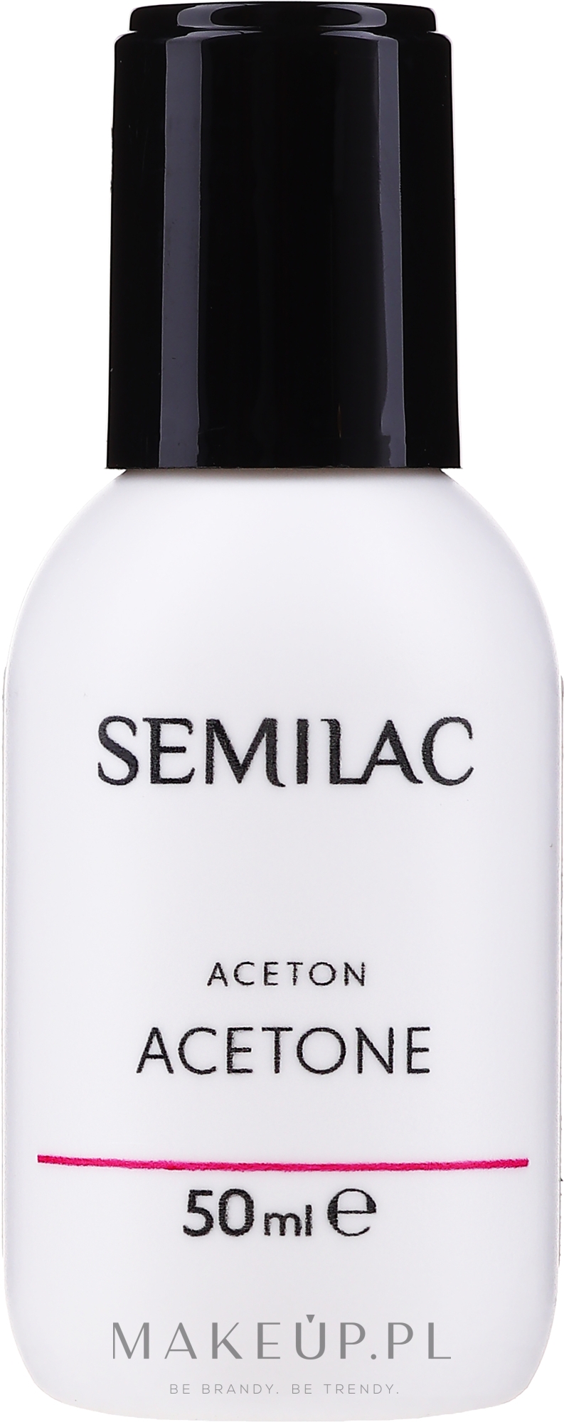 Aceton kosmetyczny do usuwania lakieru hybrydowego do paznokci - Semilac Acetone — Zdjęcie 50 ml