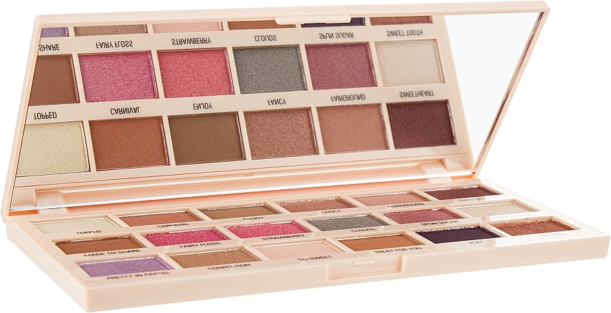 Paleta cieni do powiek - I Heart Revolution Cotton Candy Chocolate Eyeshadow Palette — Zdjęcie N3