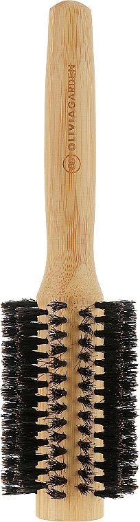 Szczotka bambusowa z naturalnym włosiem, 30 mm - Olivia Garden Bamboo Touch Boar — Zdjęcie N1